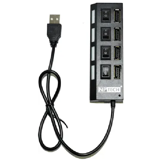 NP Tech HIGH SPEED NP 145 4 PORT USB HUB USB Hub  (Black)